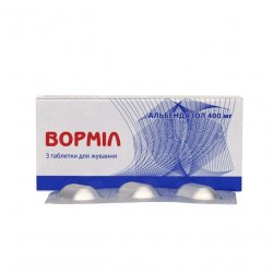 Вормил (аналог Альдазол, Альбендазол) жевательные таблетки 400 мг N3 в Новосибирске и области фото